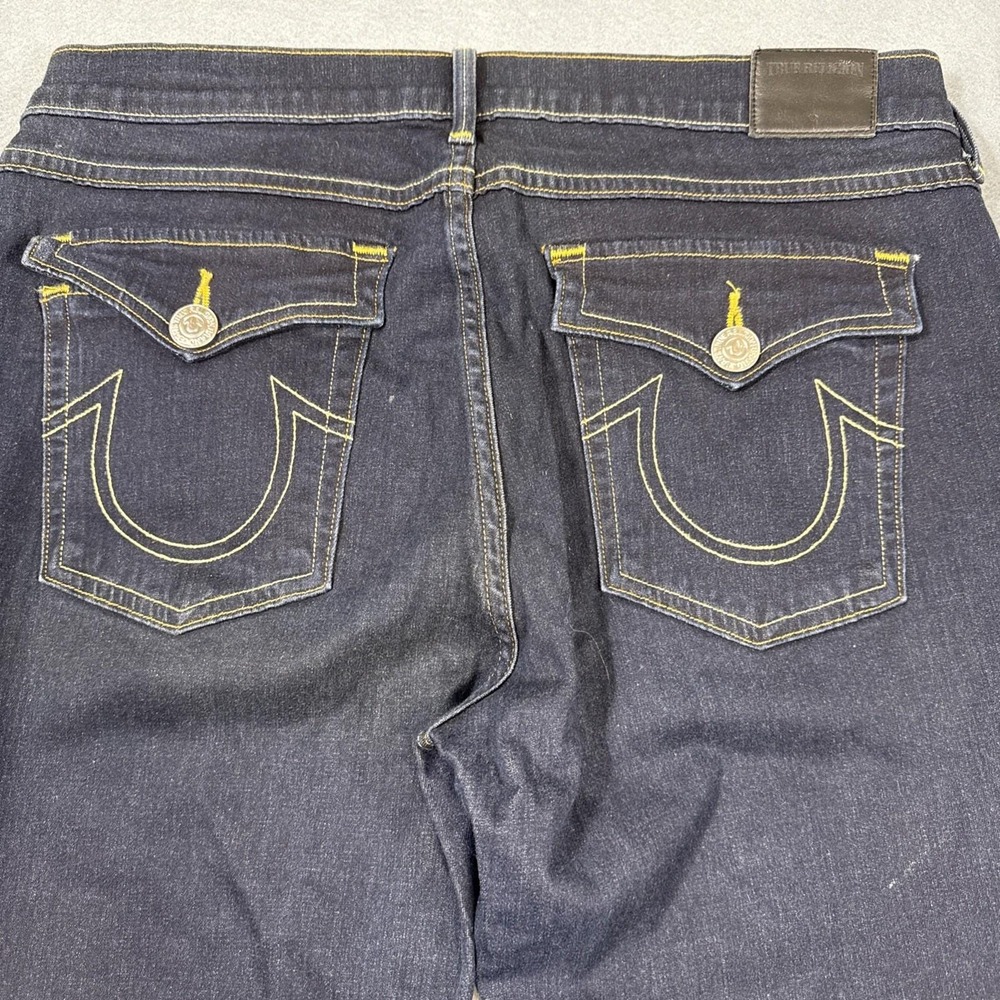 jEANS sKINNY True Religion wOMEN 30 halle midrRise super distressed